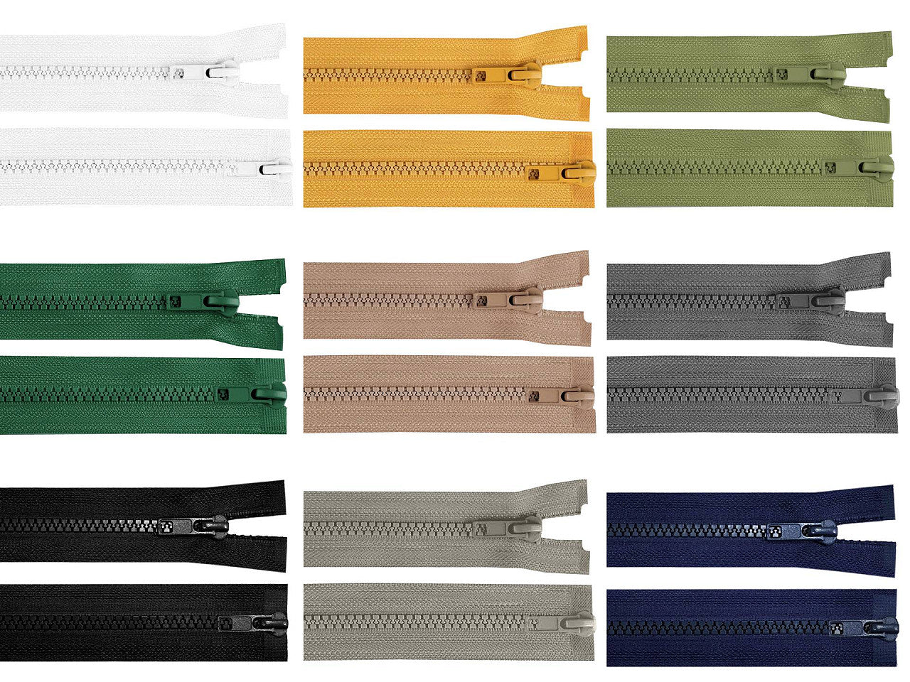 FAG bidirectionnelle en plastique No 5 séparable 2 curseurs 90cm séparable