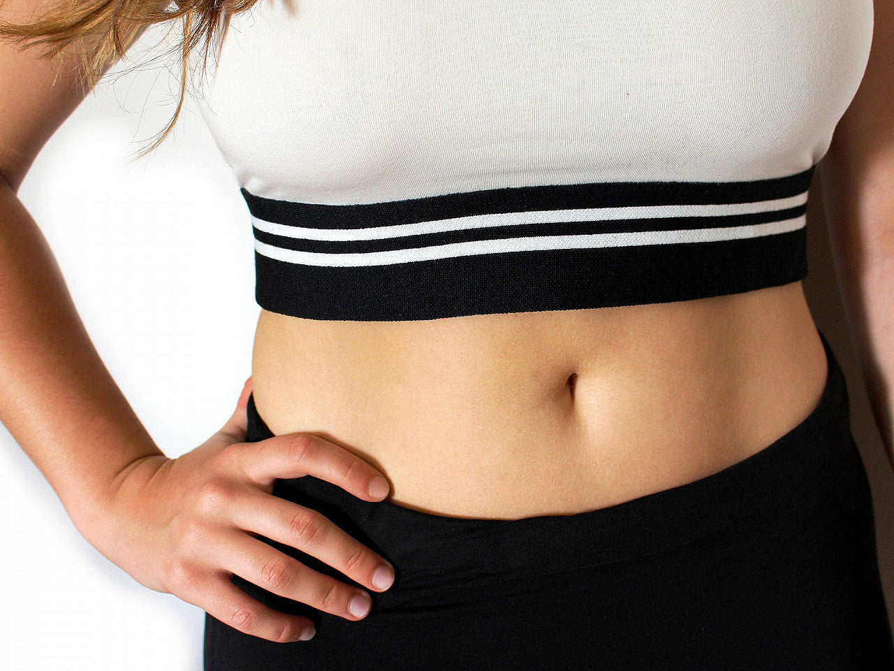 Bande de taille élastique à rayures, largeur 60 mm