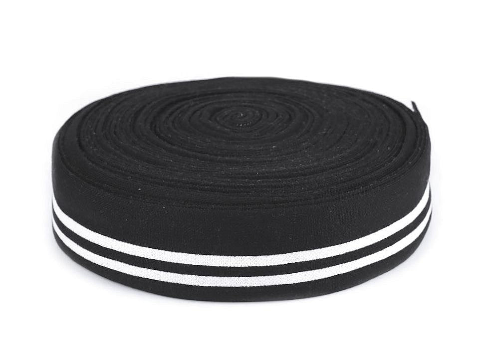 Bande de taille élastique à rayures, largeur 60 mm