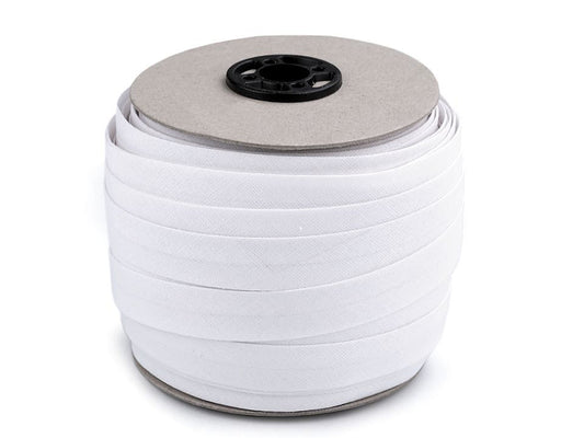 Biais en coton, largeur pliée 18 mm