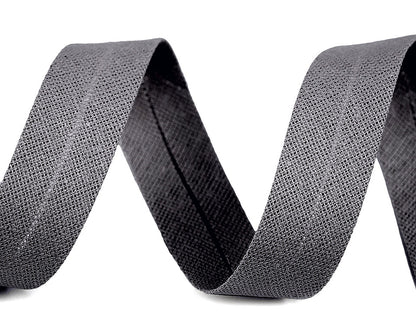 Biais en coton, largeur pliée 18 mm