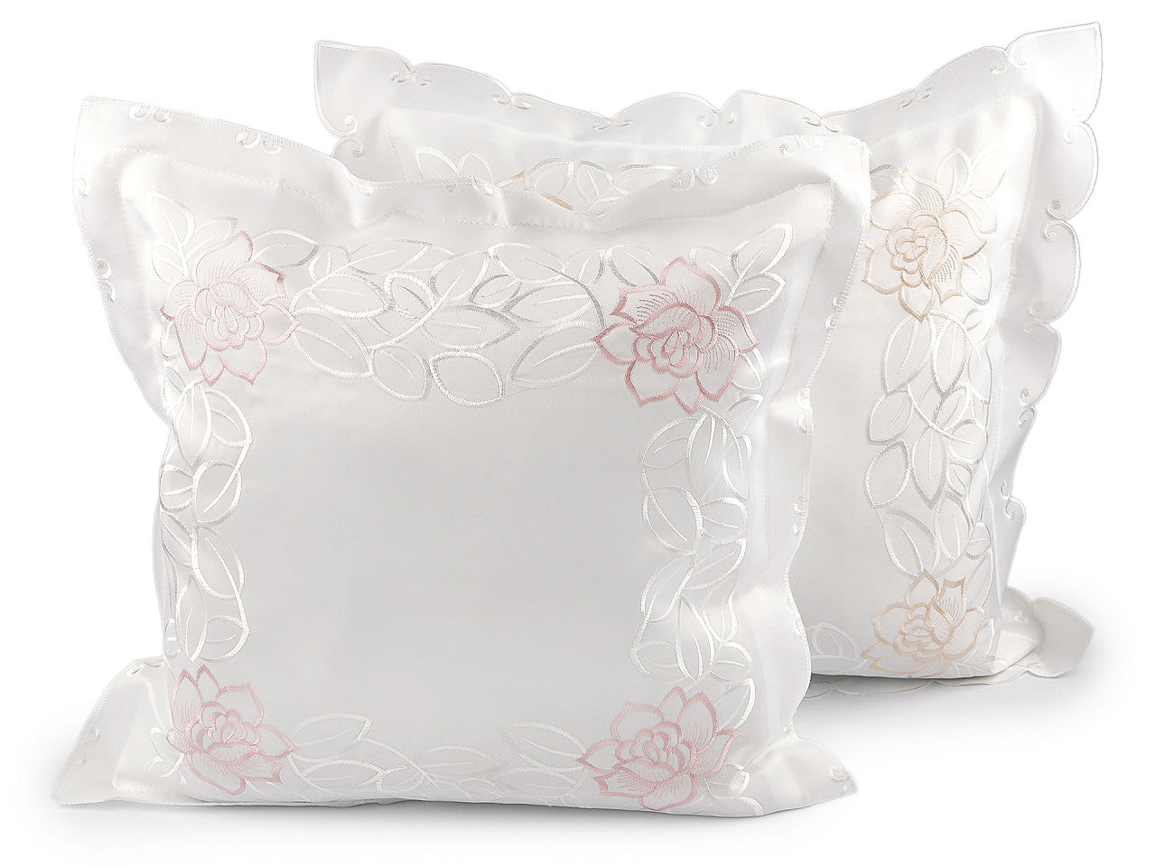 Housse de coussin brodée, 45 x 45 cm