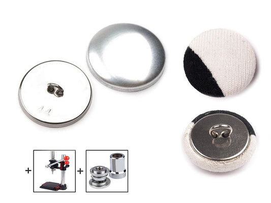 Bouton autocollant métallique, taille 44'