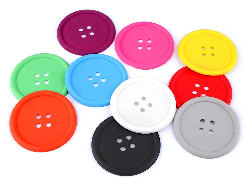 Dessous de tasse Bouton en silicone, Ø 9 cm