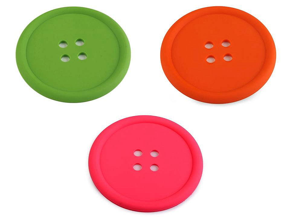 Dessous de tasse Bouton en silicone, Ø 9 cm
