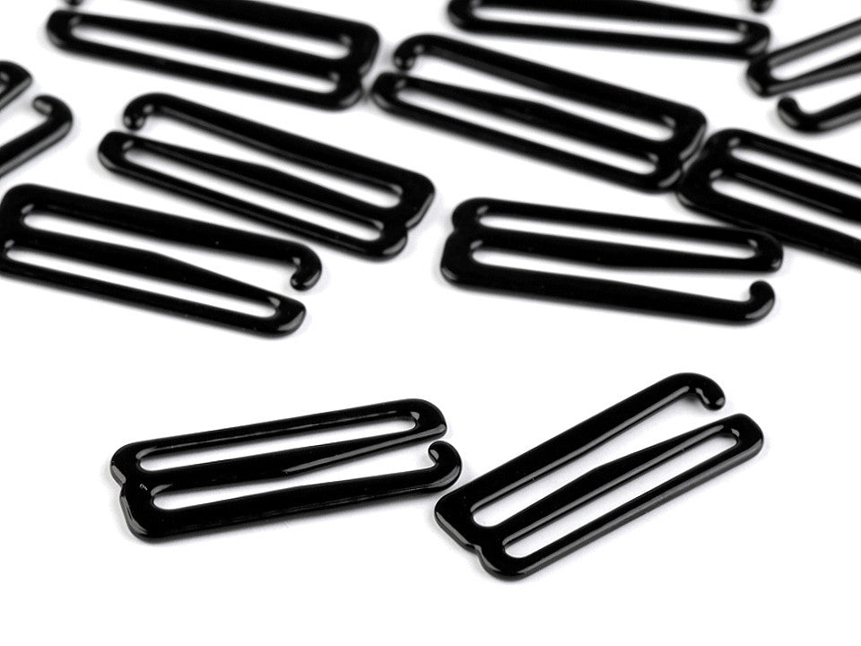 Attache pour sangle de soutien-gorge - métal, crochet ou curseur, largeur 25 mm