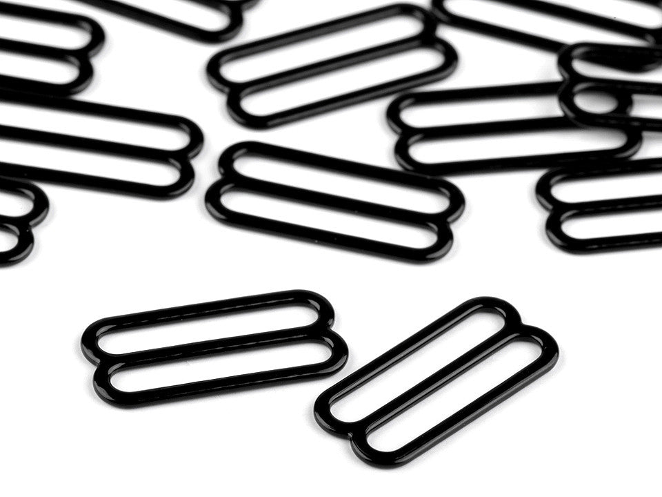 Attache pour sangle de soutien-gorge - métal, crochet ou curseur, largeur 25 mm