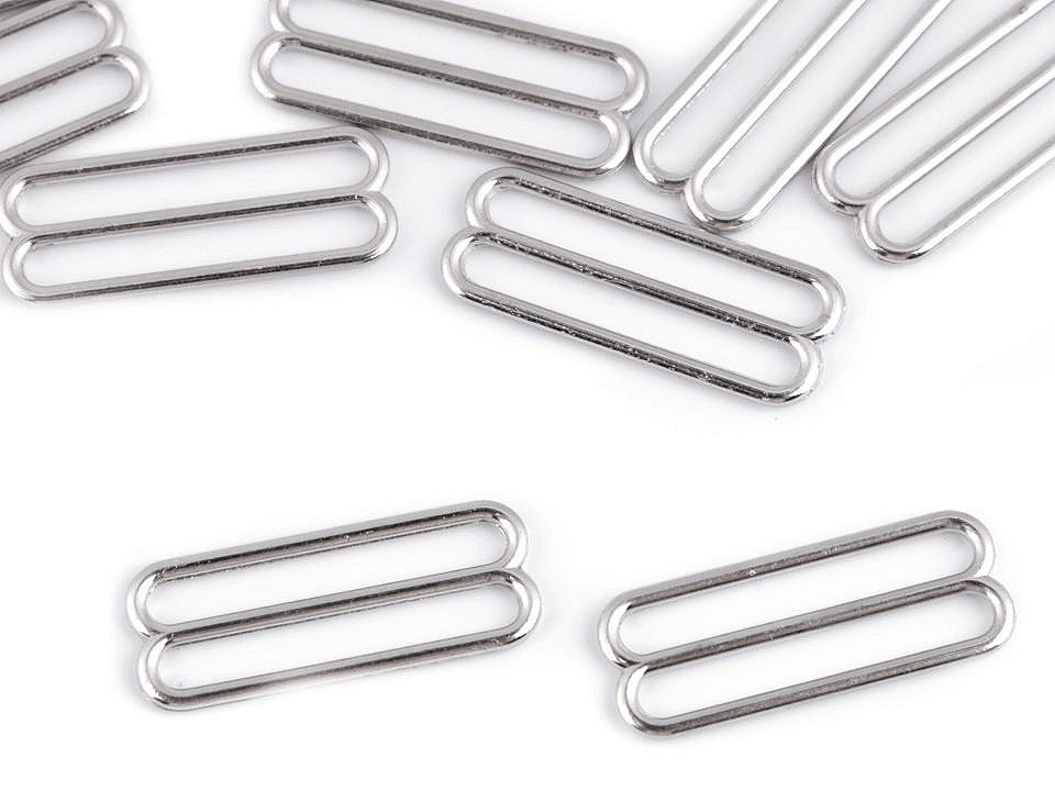 Attache pour sangle de soutien-gorge - métal, crochet ou curseur, largeur 25 mm