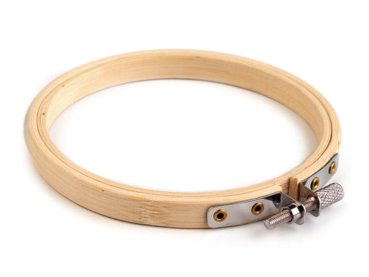 Cerceau de broderie en bambou, Ø 10 cm - 10pc
