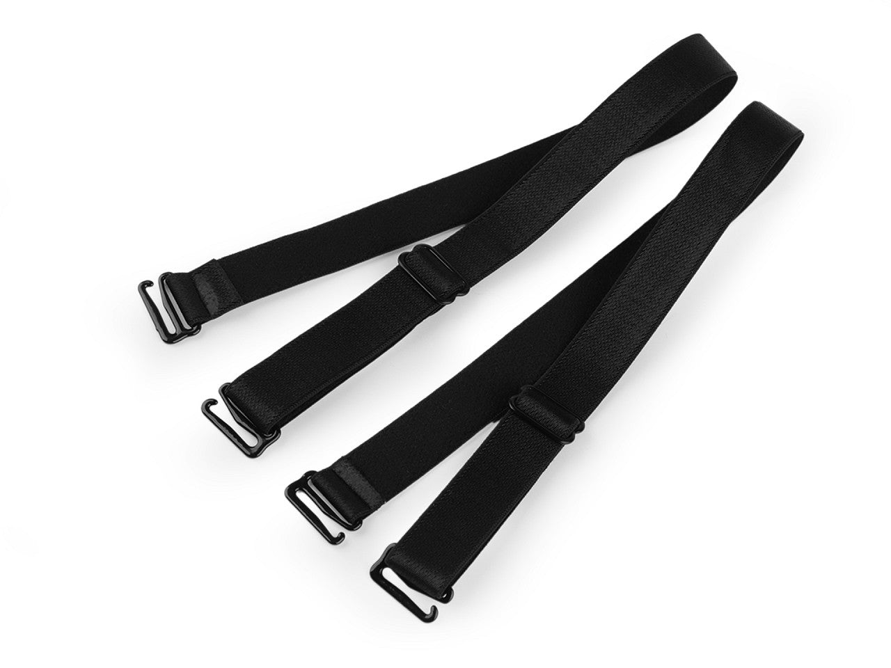 Bretelles de remplacement pour soutien-gorge avec crochets métalliques, largeur 15 mm