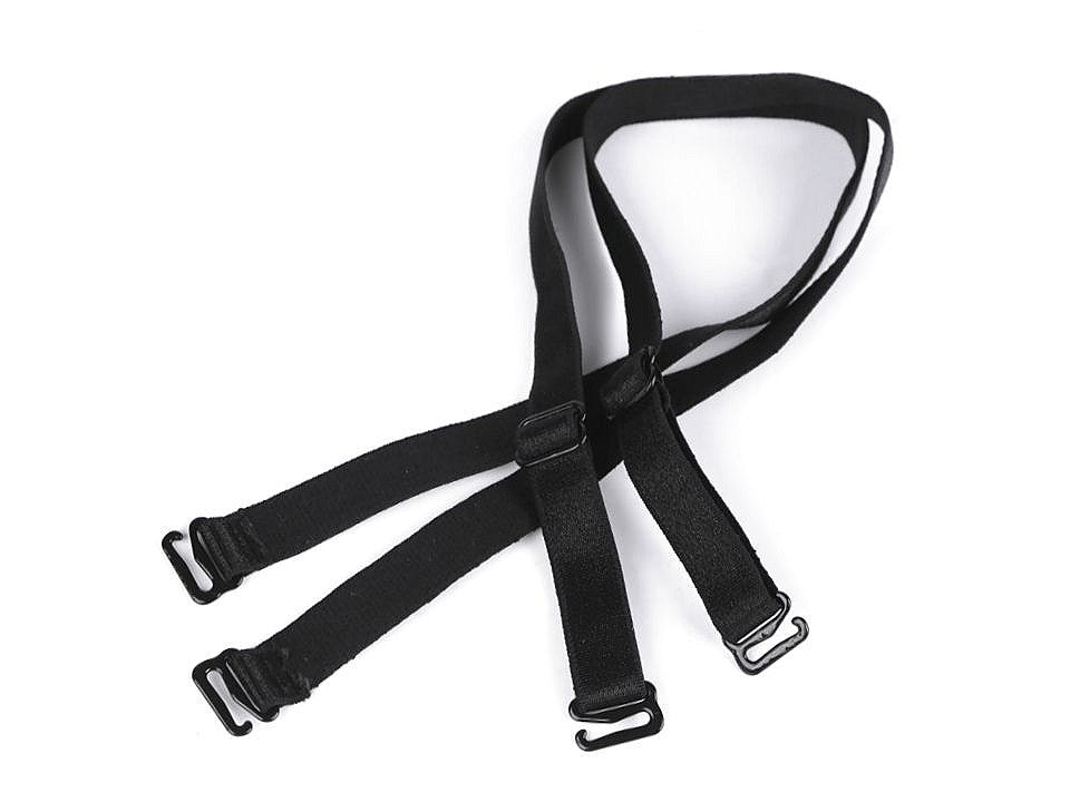 Bretelles de remplacement pour soutien-gorge avec crochets métalliques, largeur 12 mm