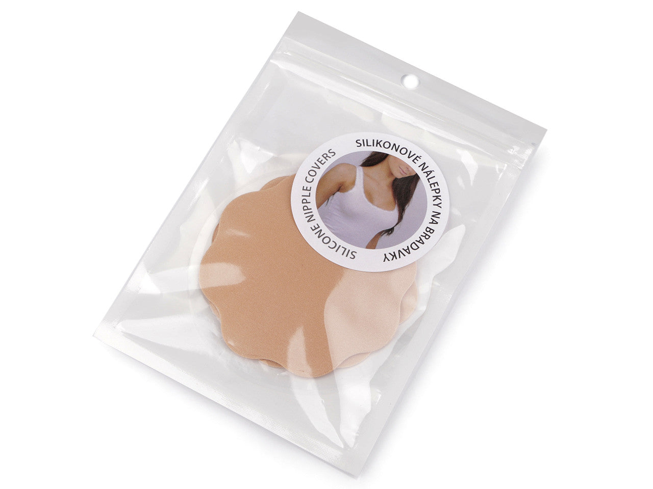 Cache-tétons en tissu avec silicone