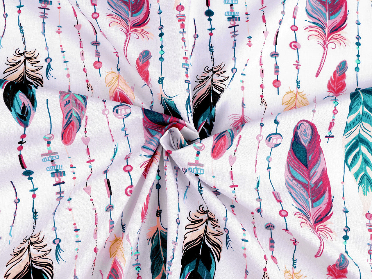 Tissu/Toile en coton Plumes