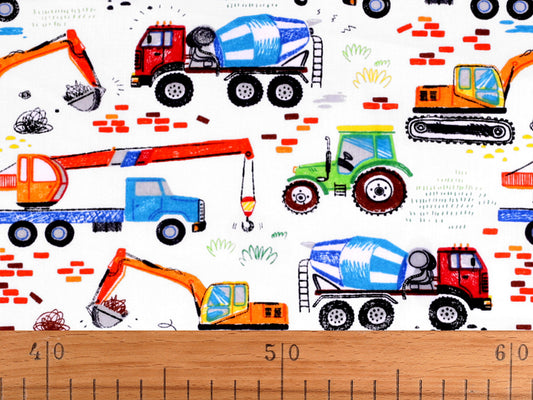 Tissu/Toile en coton Camions