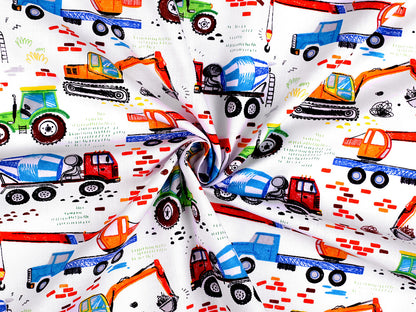 Tissu/Toile en coton Camions