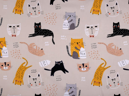Tissu/Toile en coton Chats