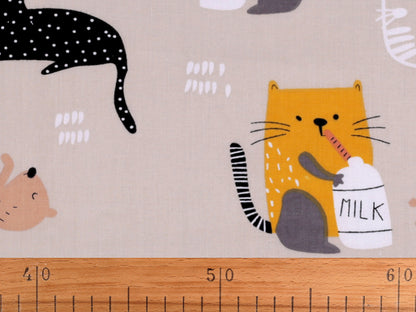 Tissu/Toile en coton Chats
