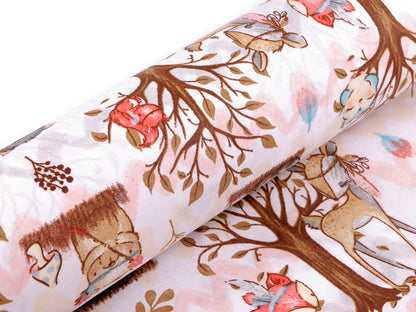 Cretonne coton oekotex, Animaux de la forêt