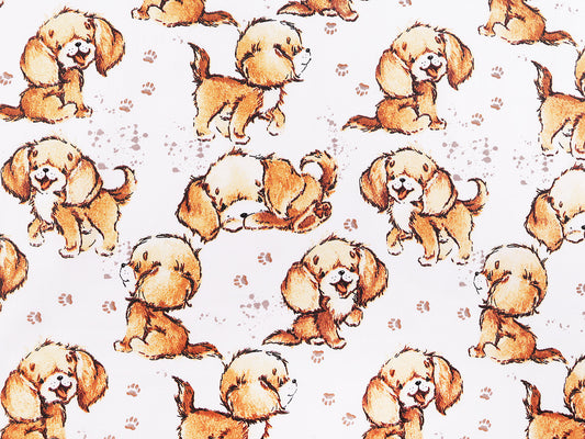 Popeline coton oekotex Chiots