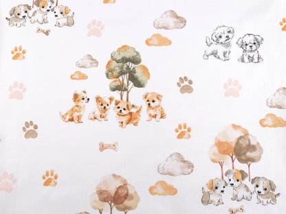 Popeline coton oekotex Chiots
