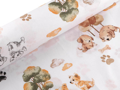 Popeline coton oekotex Chiots