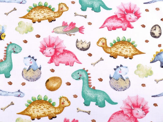 Cretonne coton oekotex Dinosaures