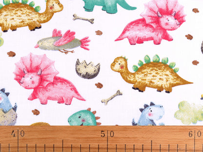 Cretonne coton oekotex Dinosaures