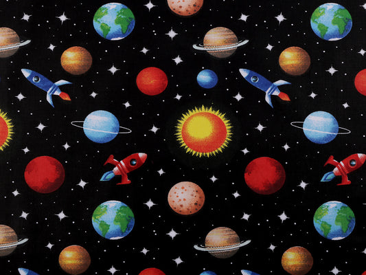 Cretonne en coton Oekotex Univers/Planètes
