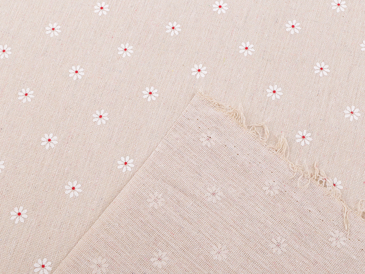 Tissu en coton/Imitation lin, épais, Fleurs