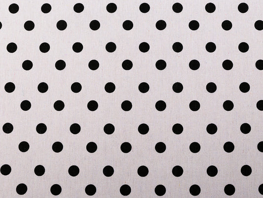 Tissu en coton/Imitation lin, épais, à pois