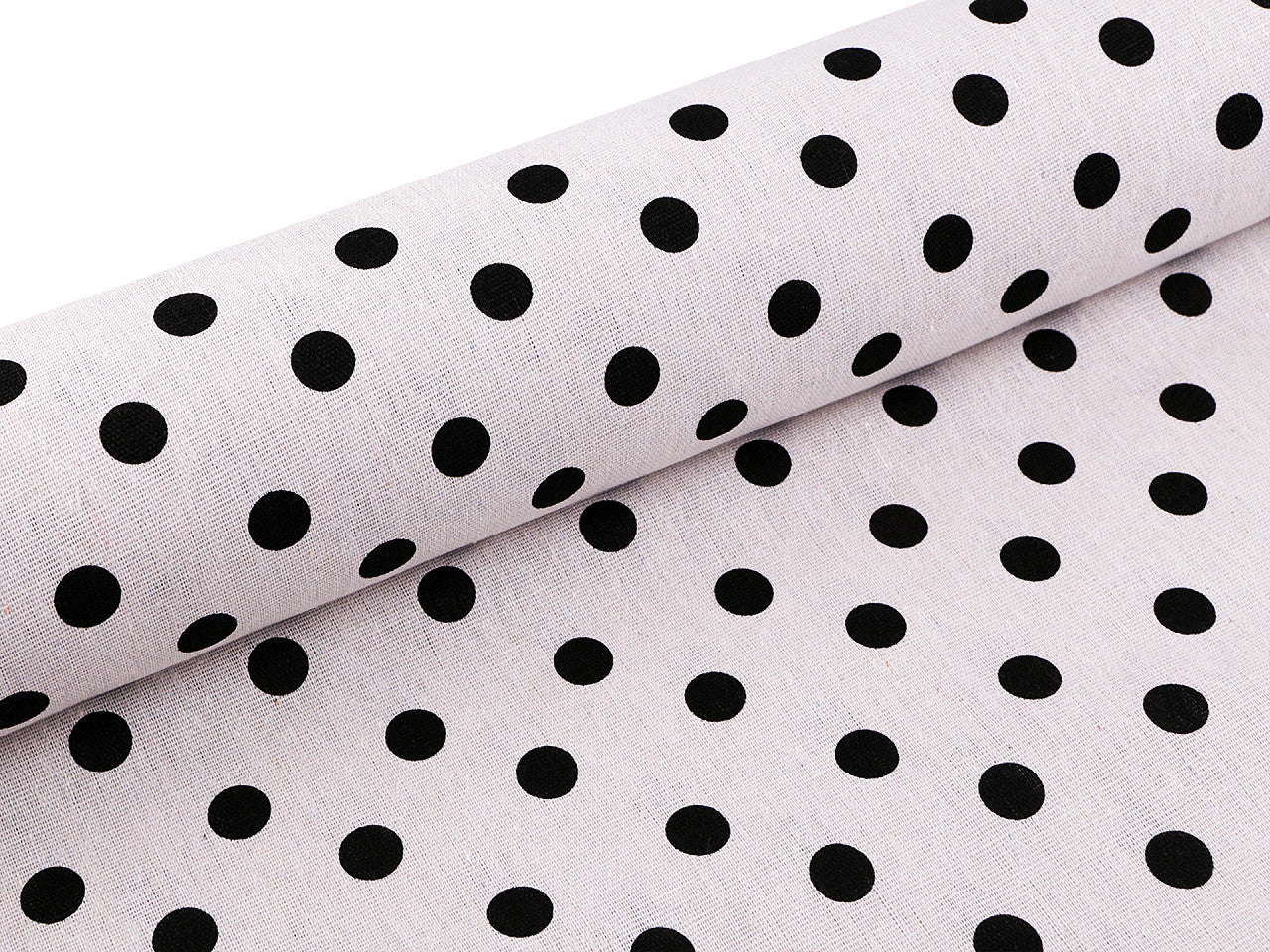 Tissu en coton/Imitation lin, épais, à pois