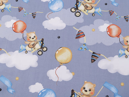 Cretonne coton oekotex Ours en peluche
