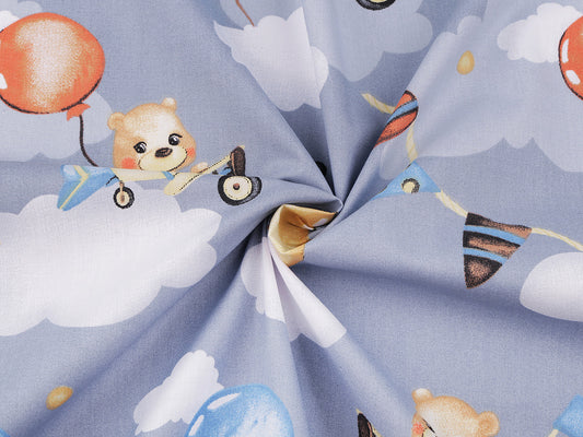 Cretonne coton oekotex Ours en peluche