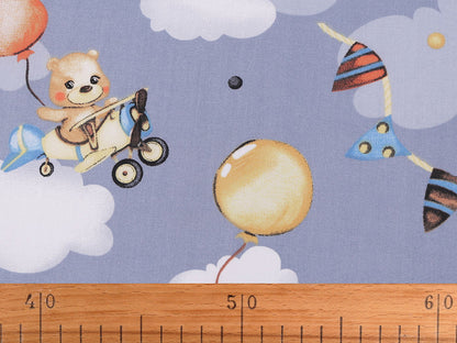 Cretonne coton oekotex Ours en peluche