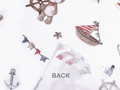 Cretonne coton oekotex Ours marin