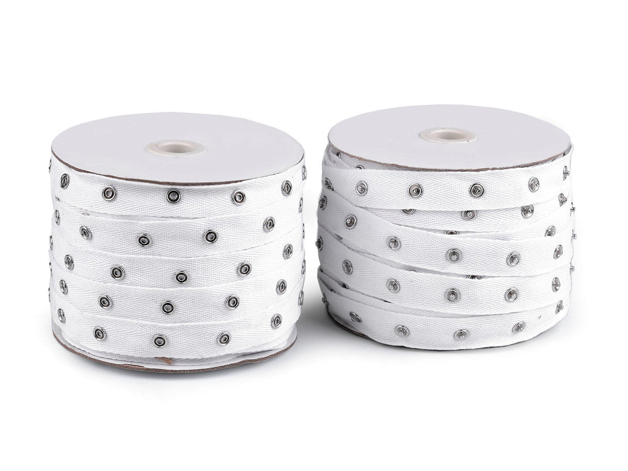 Ruban à boutons pression pour couture, coton, largeur 20 mm - 1m