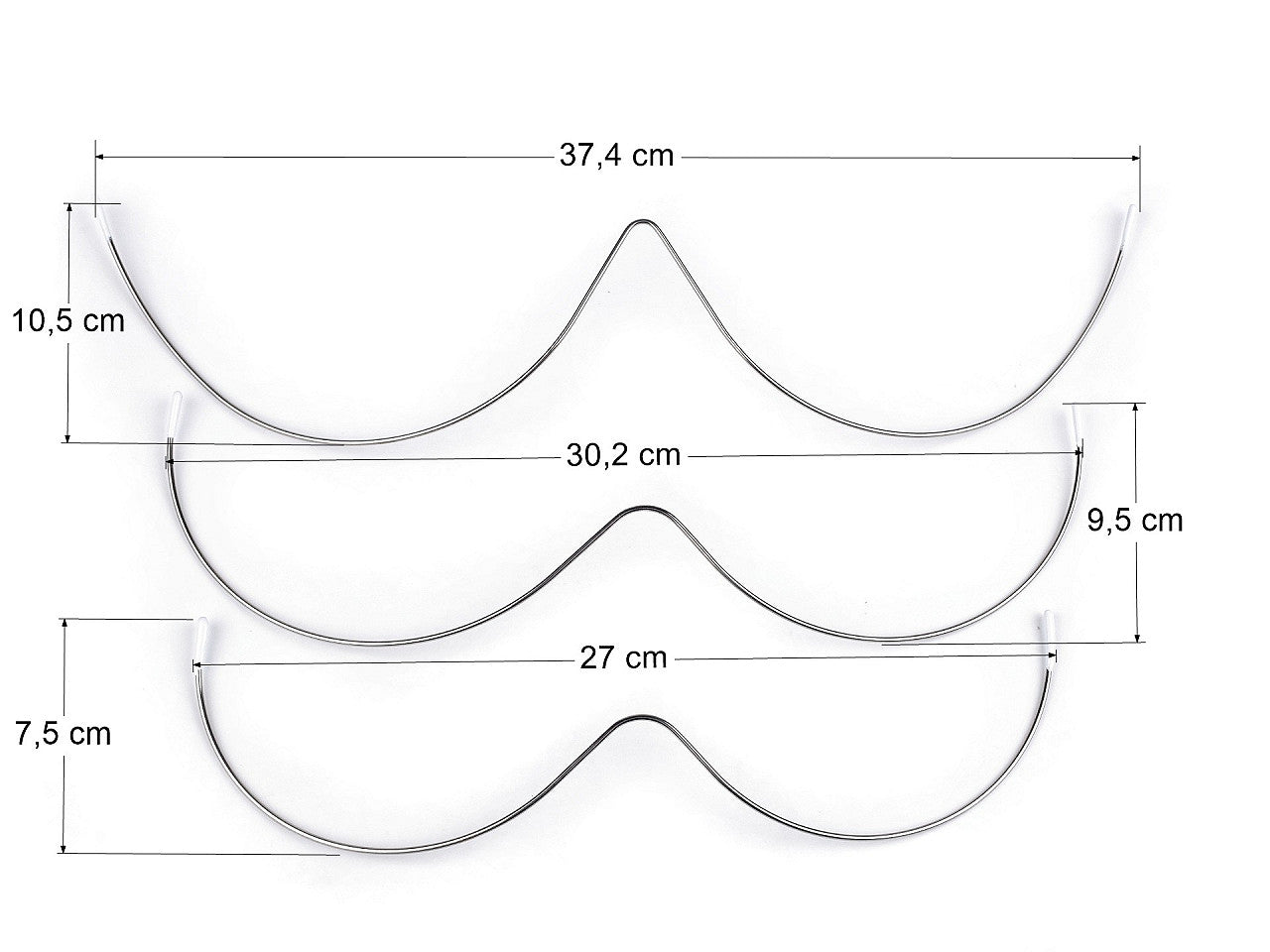 Armatures de soutien-gorge métalliques, connectées