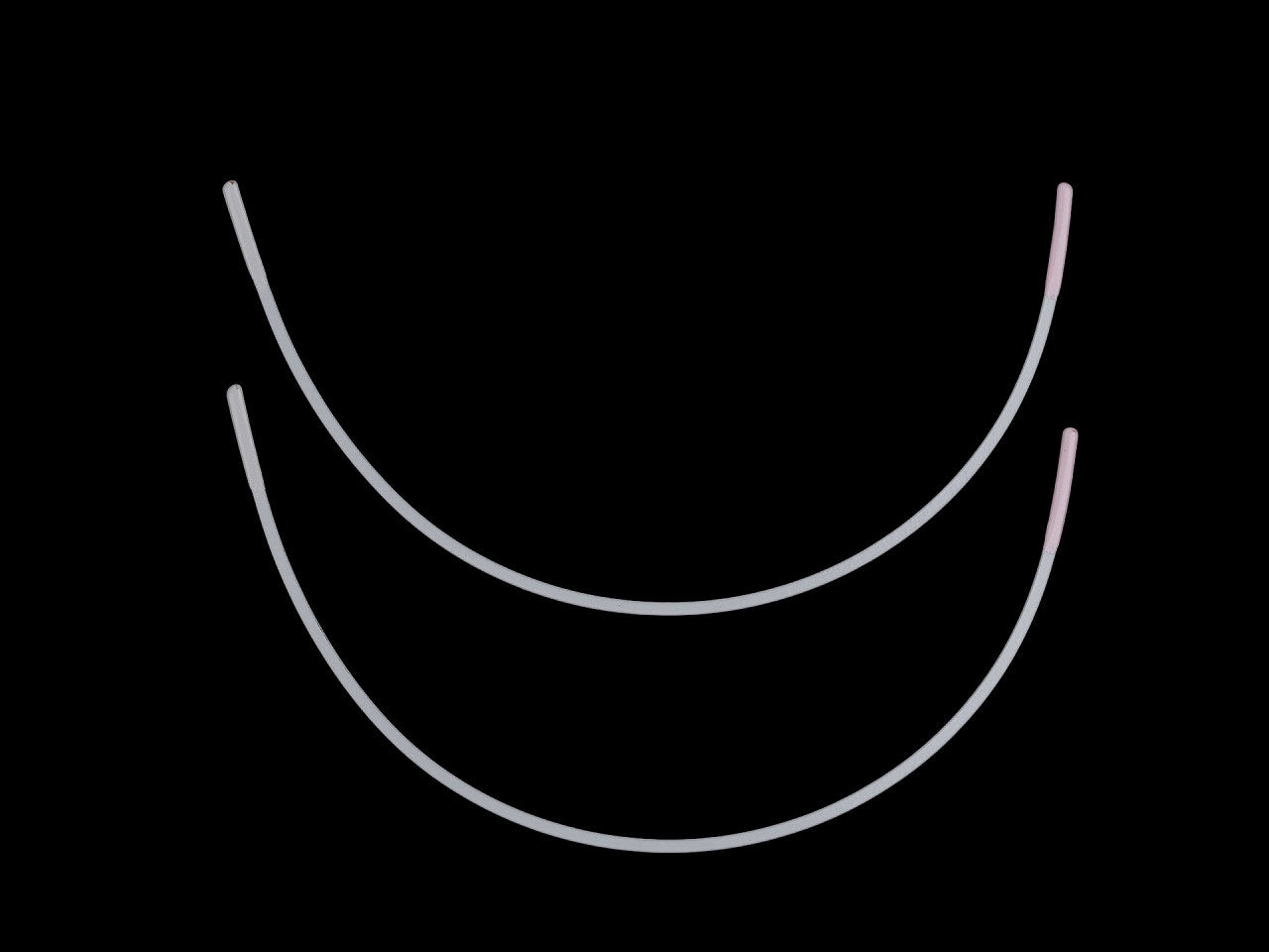 Armature métallique pour soutien-gorge, plate