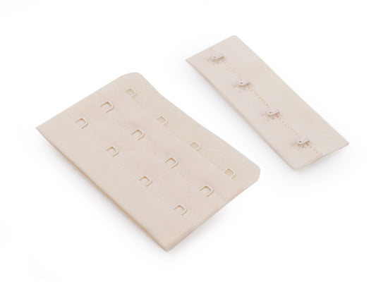 Attaches à crochets et œillets pour soutien-gorge, 4 crochets, largeur 75 mm