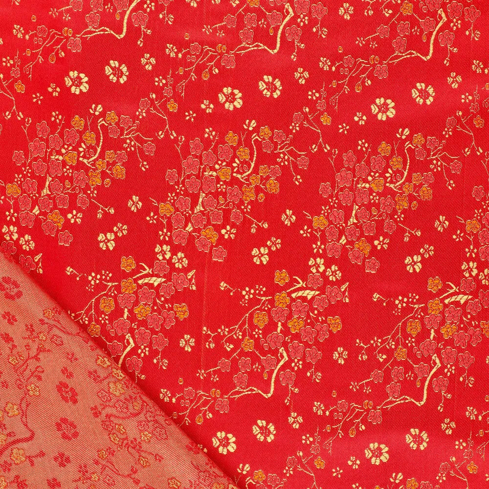 Tissu brocart motif daisy