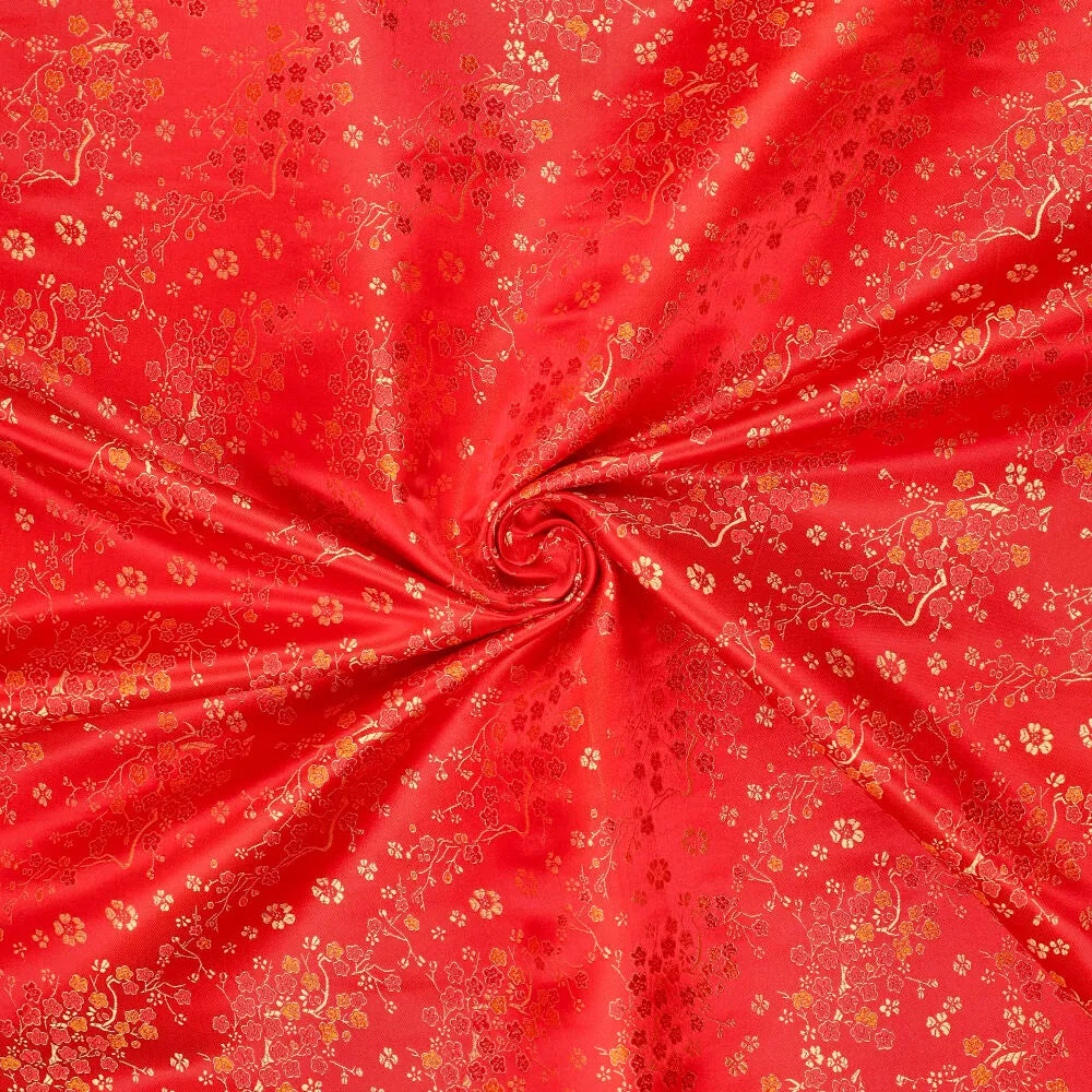 Tissu brocart motif daisy