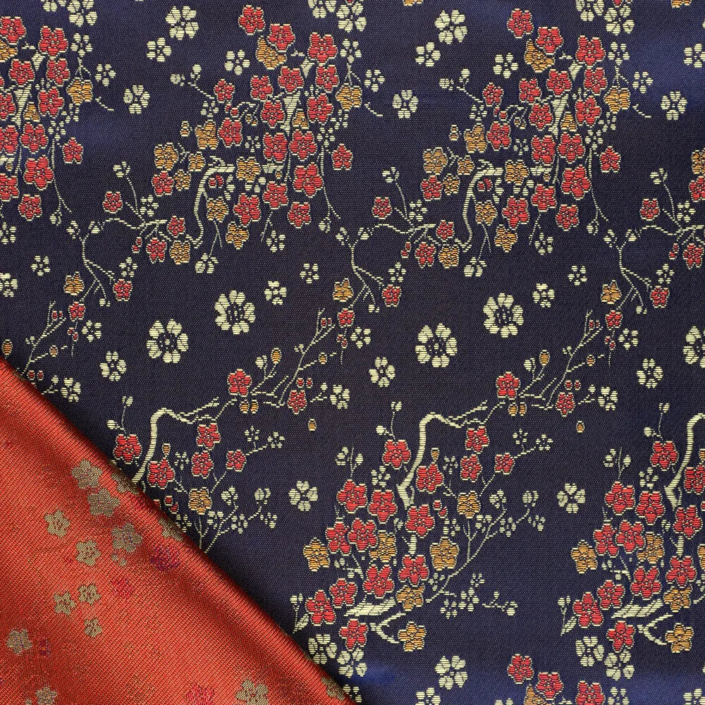 Tissu brocart motif daisy