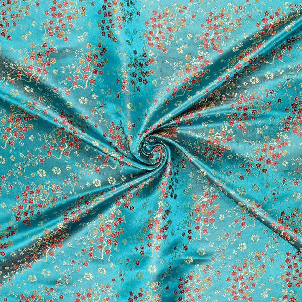 Tissu brocart motif daisy