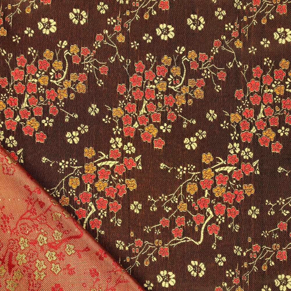 Tissu brocart motif daisy