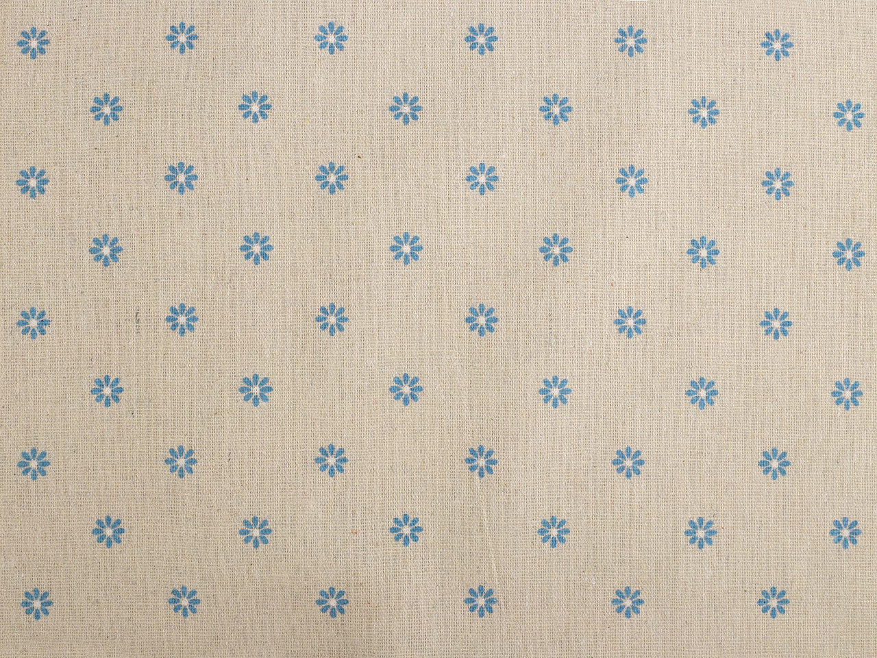 Toile en coton Fleurs imitation lin, épaisse