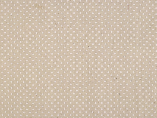 Toile en coton à pois imitation lin, épaisse