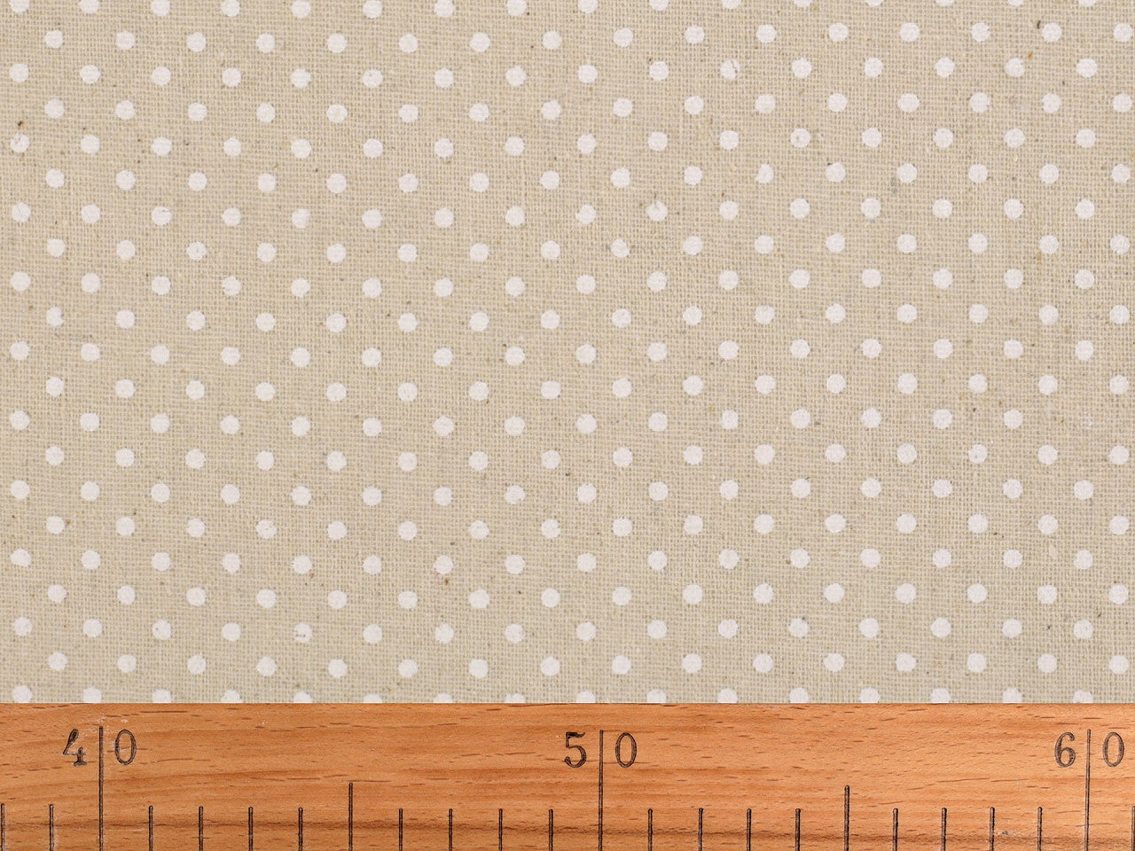 Toile en coton à pois imitation lin, épaisse