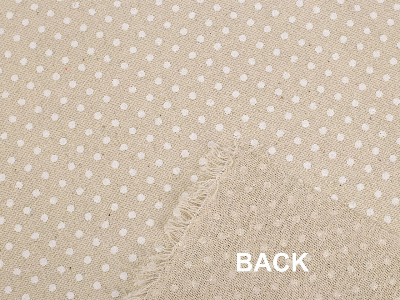 Toile en coton à pois imitation lin, épaisse