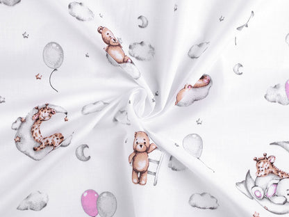 Popeline coton oekotex Ours en peluche