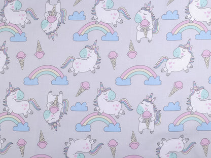 Cretonne en coton oekotex Licornes